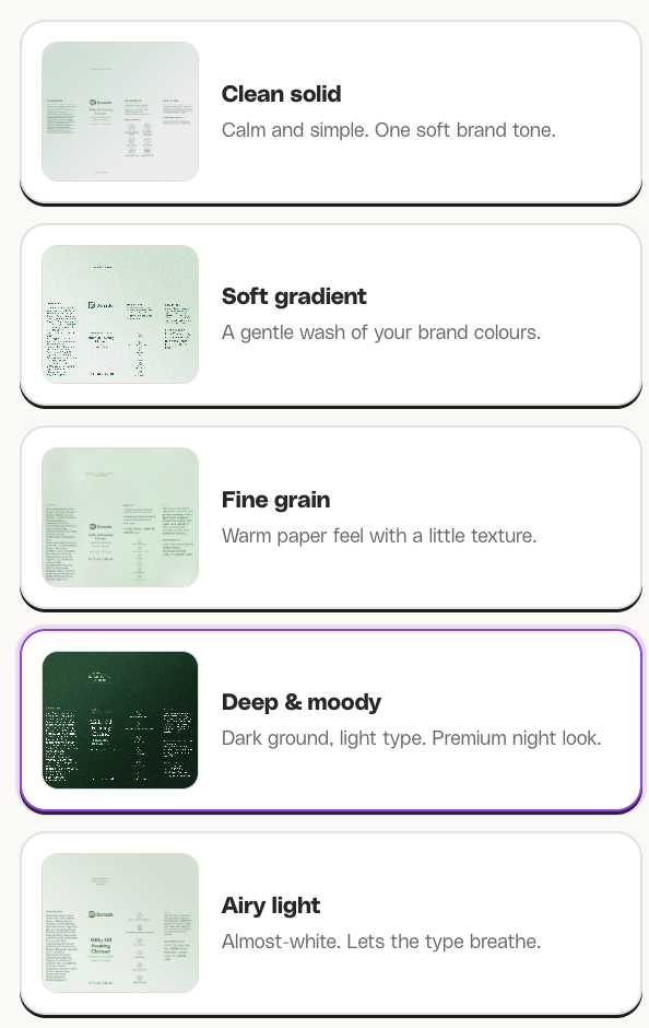 Pick products