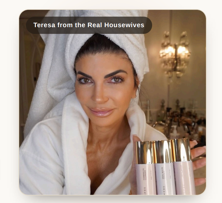 Teresa Giudice — built her skincare brand Sempre with BeautyBoss